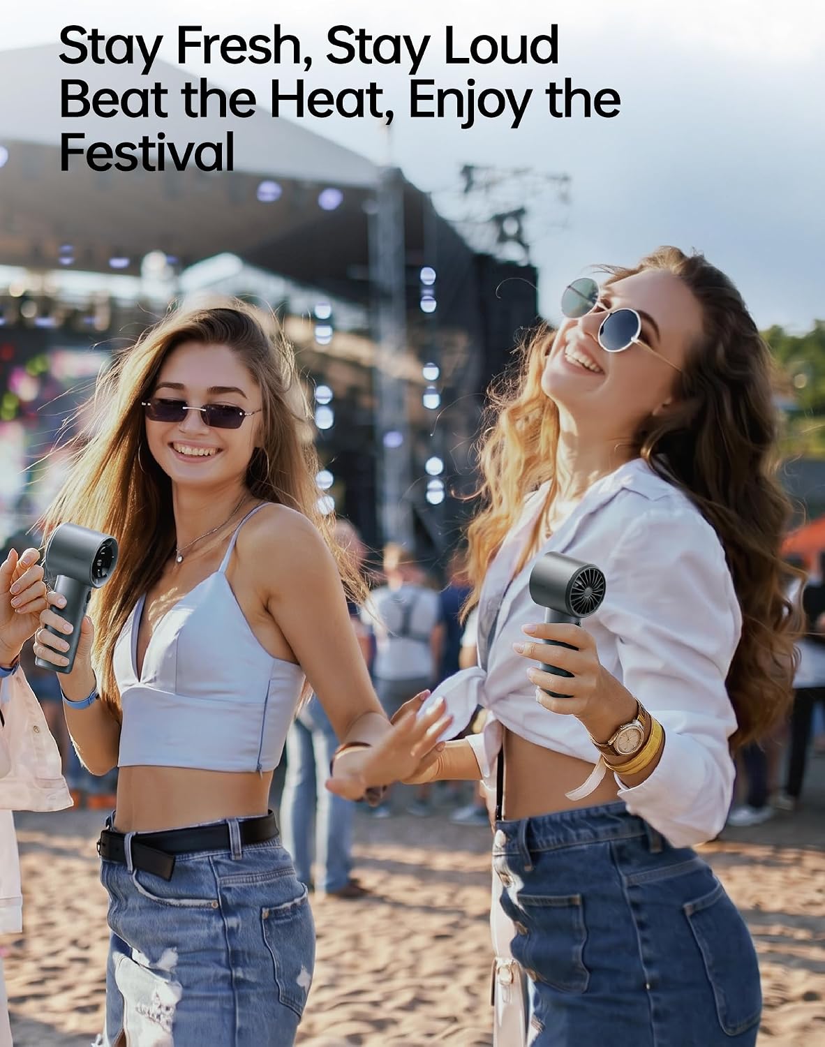 JisuLife Handheld Fan Pro1 S music-festival use context