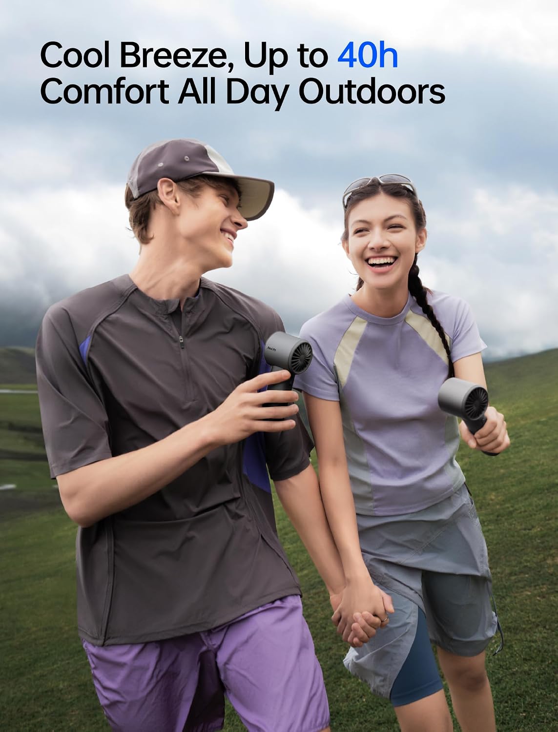 JisuLife Handheld Fan Pro1 S outdoor walking and hiking use context