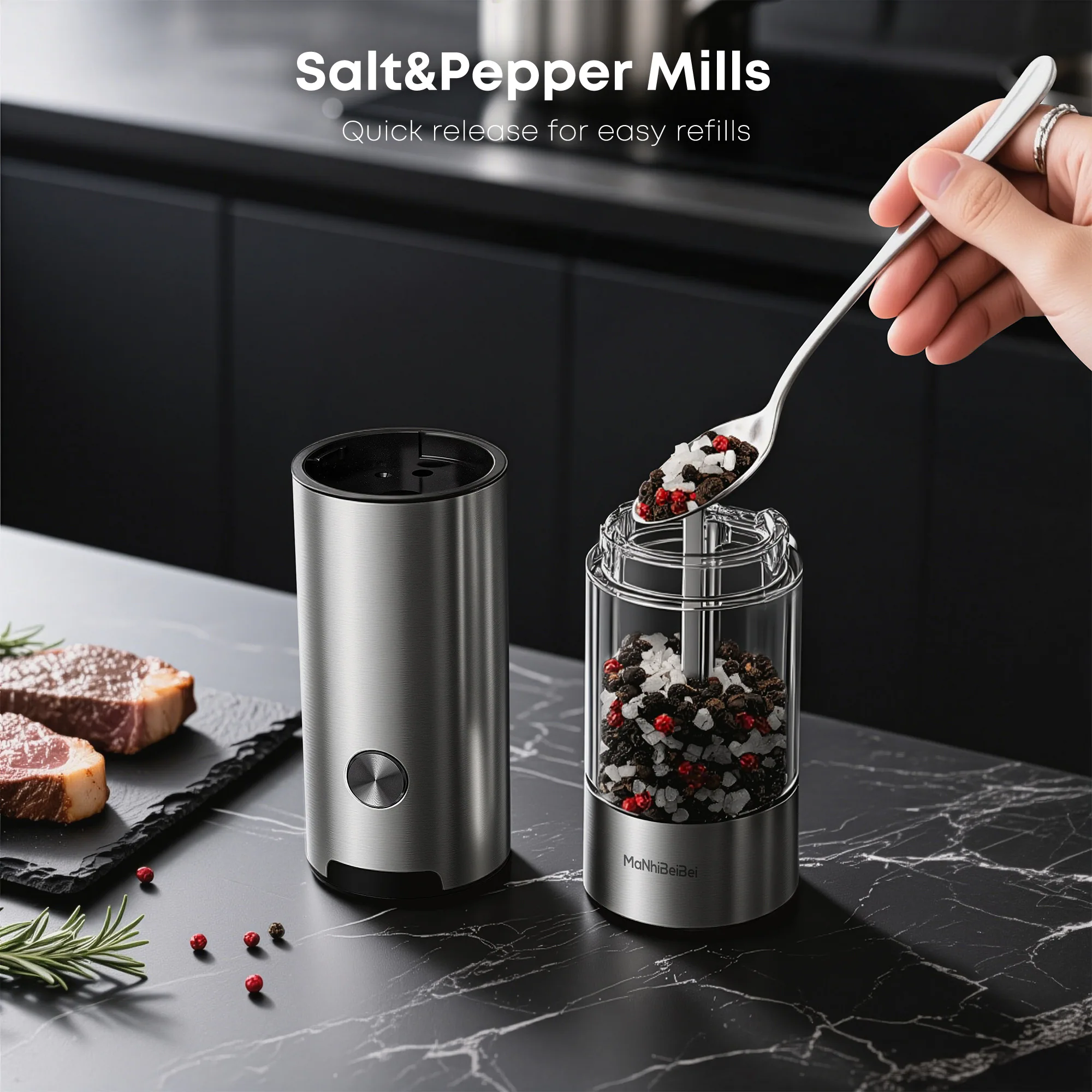 MaNhiBeiBei electric grinder refill presentation