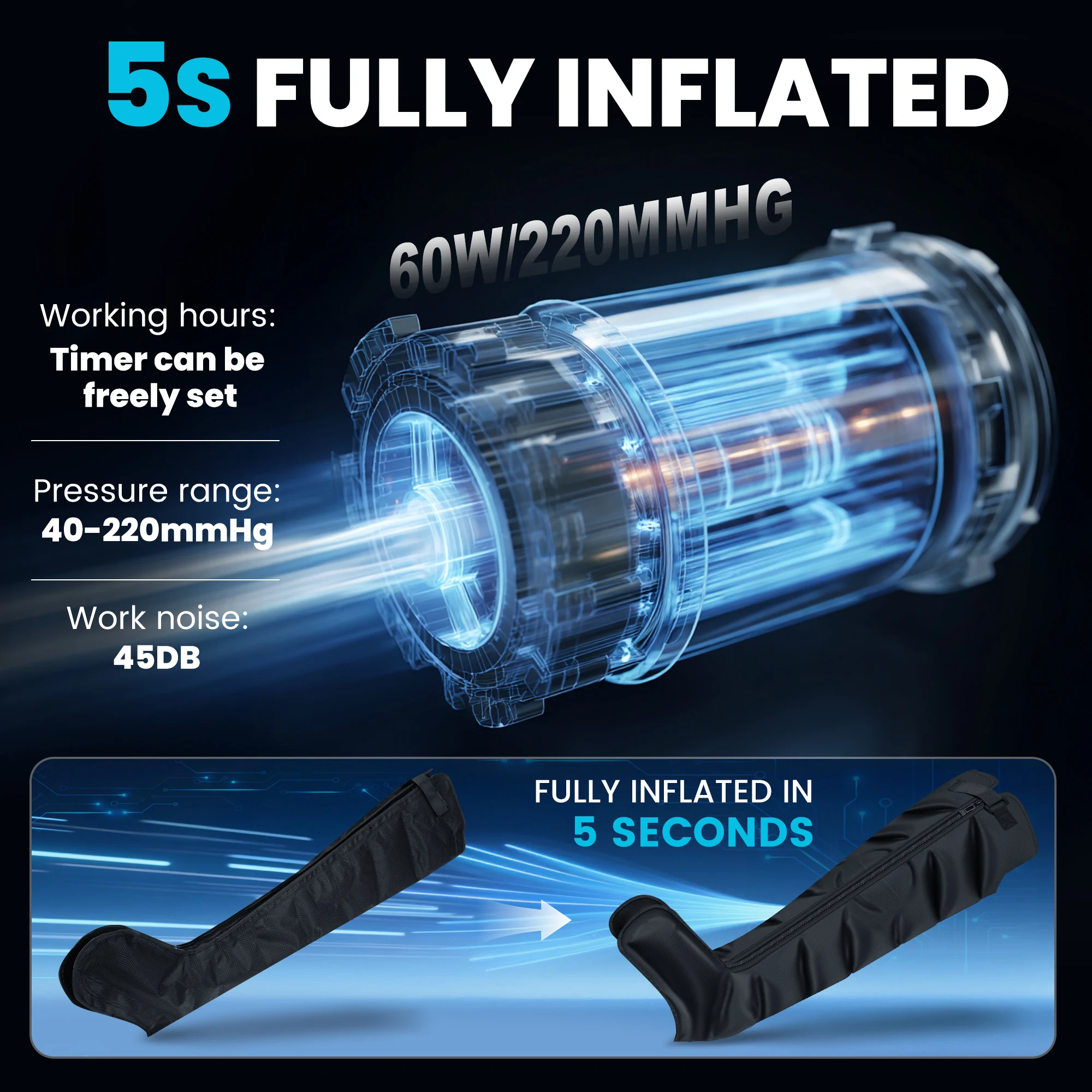 Air-pump illustration and inflation graphics