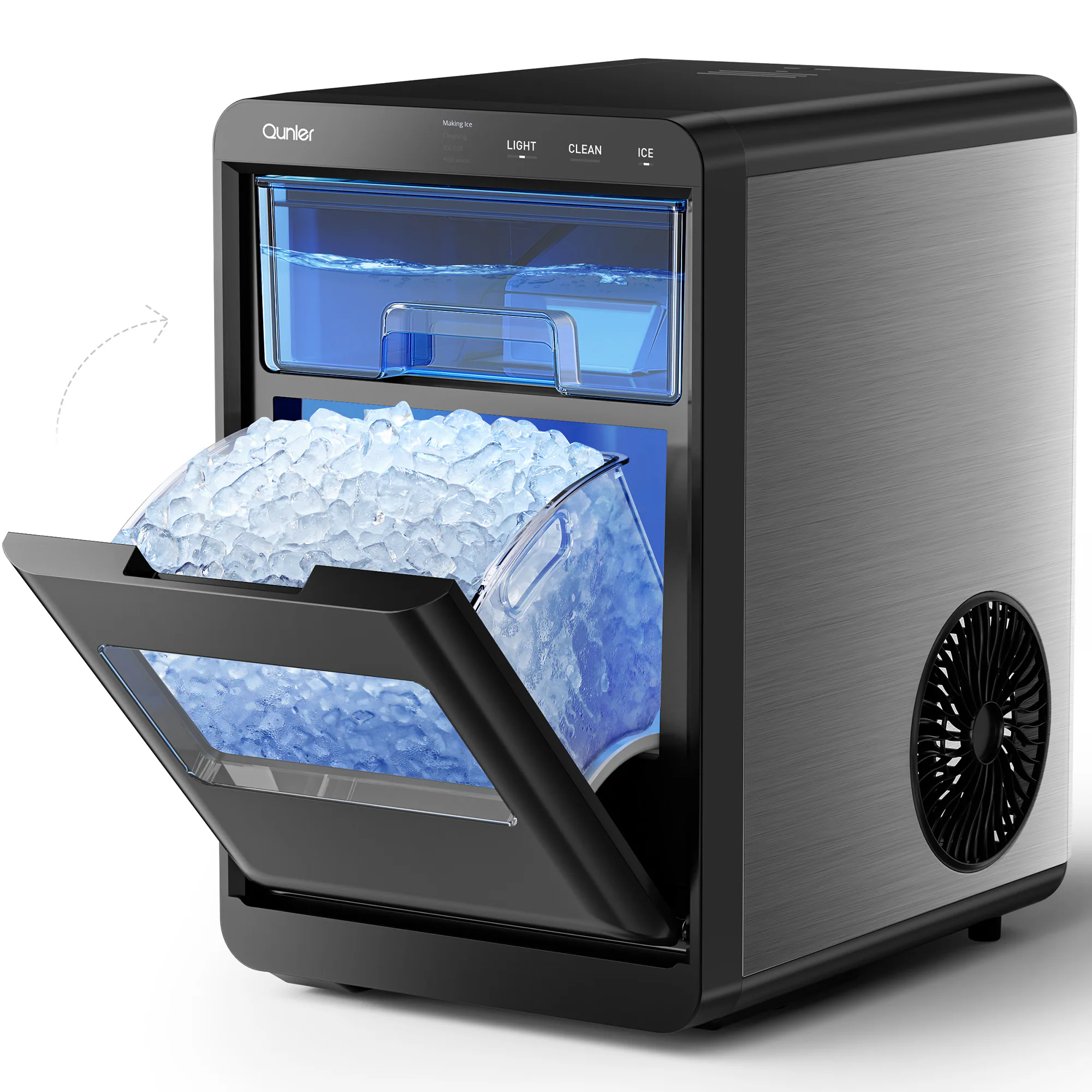 Qunler countertop ice maker Amazon visual production example